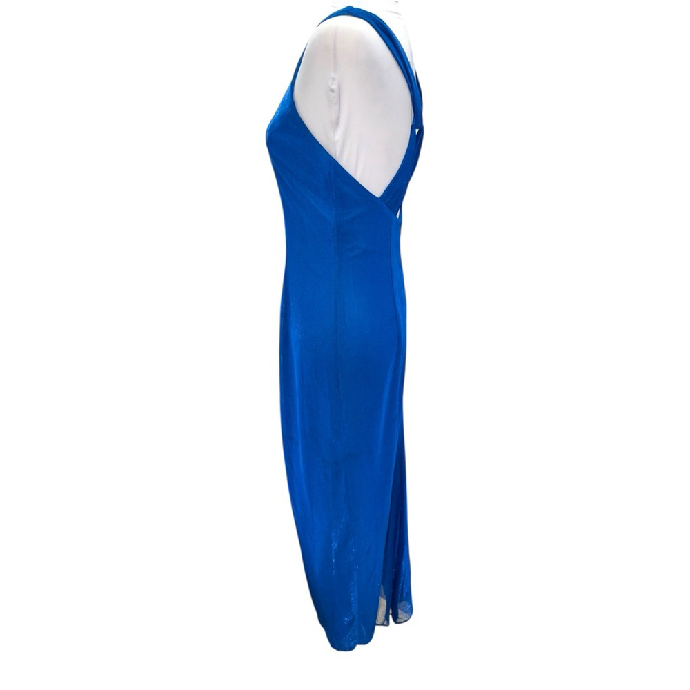Jessica McClintock Gunne Sax Size 5/6 Royal Blue Cross-Back Formal Gown - Picture 4 of 8